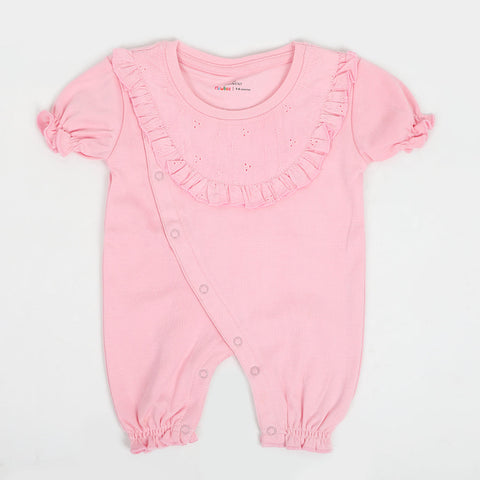 Eminent Newborn Girls Half Sleeves Romper - Pink, Newborn Girls Rompers, Eminent, Chase Value