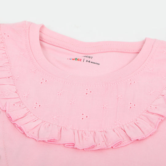 Eminent Newborn Girls Half Sleeves Romper - Pink, Newborn Girls Rompers, Eminent, Chase Value