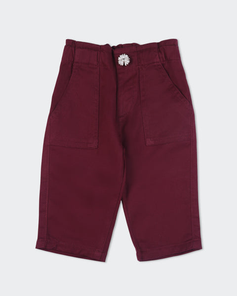 Newborn Girls Twill Cotton Pants