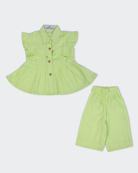Newborn Girls Embroidered Cambric Co-Ord Set