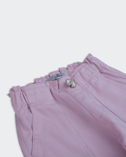 Newborn Girls Twill Cotton Pants