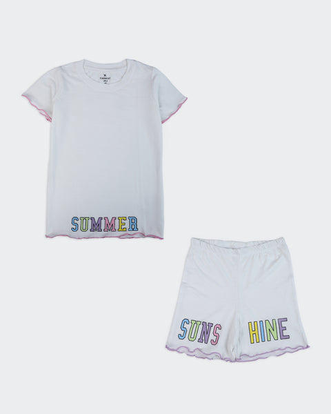 Girls' Rib Graphic Co-ord Set
