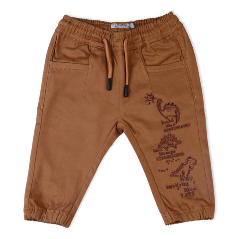 Eminent Newborn Boys Cotton Pant - Camel