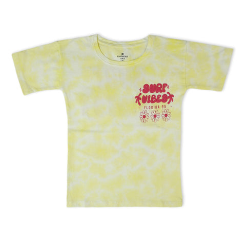 Eminent Girls Half Sleeves T-Shirt - Lemon