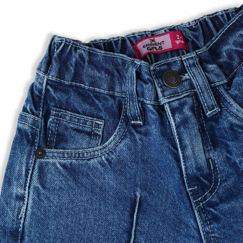 Eminent Girls Denim Capri Pant - Light Blue