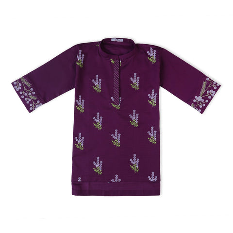 Eminent Girls Embroidered 02 Pcs Shalwar Suit - Purple