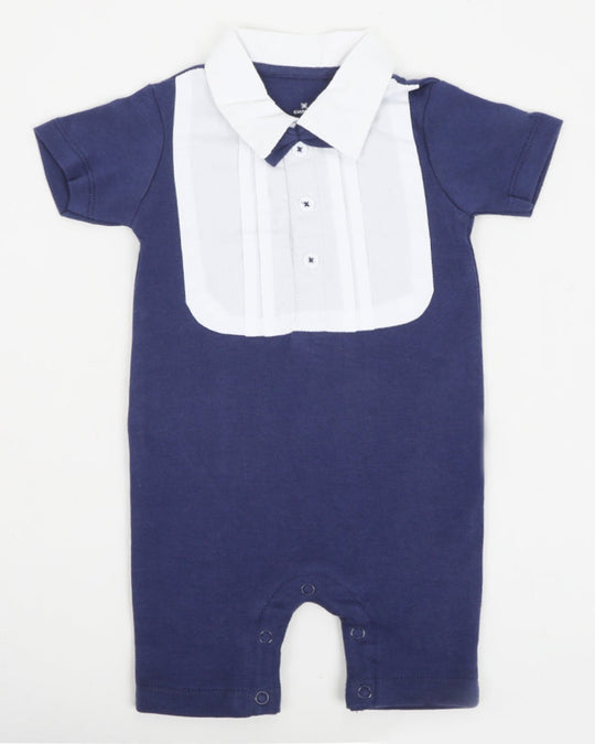Eminent Newborn Boys Half Sleeves Romper - Navy Blue, Newborn Boys Rompers, Eminent, Chase Value