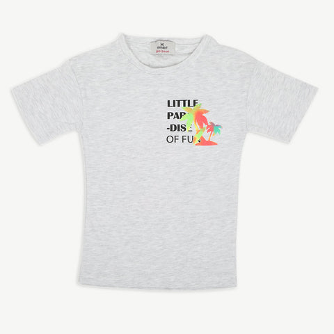 Eminent Girls Half Sleeves T-Shirt - White, Girls T-Shirts, Eminent, Chase Value