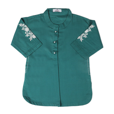 Eminent Girls Embroidered 02 Pcs Suit - Teal