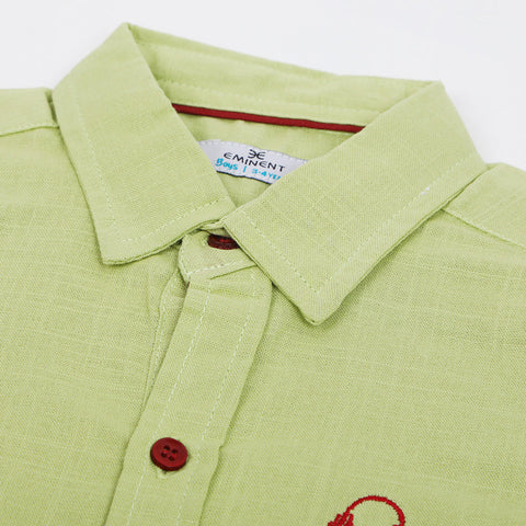 Eminent Boys Casual Half Sleeves Shirt - Light Olive Green, Boys Shirts, Eminent, Chase Value