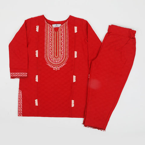 Eminent Girls Embroidered Shalwar Suit - Red, Girls Shalwar Kameez, Eminent, Chase Value
