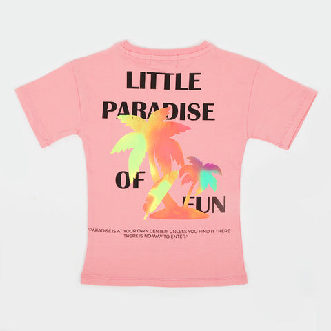 Eminent Girls Half Sleeves T-Shirt - Pink, Girls T-Shirts, Eminent, Chase Value