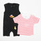 Eminent Newborn Boys Half Sleeves Romper - Black