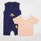 Eminent Newborn Boys Half Sleeves Romper - Navy Blue