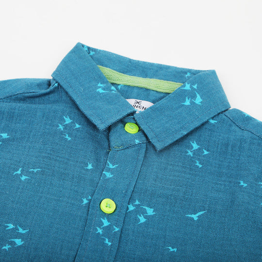 Eminent Boys Casual Printed Shirt - Teal, Boys Shirts, Eminent, Chase Value