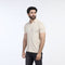 Eminent Men's Half Sleeves Polo Front Open Shirt - Beige