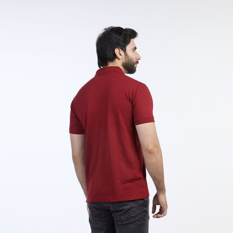 Eminent Men's Half Sleeves Sherwani Collar Front Open T-Shirt