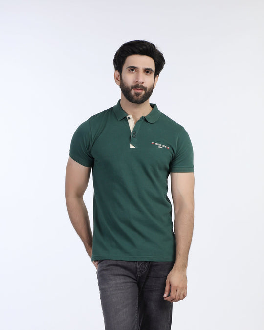 Eminent Men's  Half Sleeves Polo T-Shirt - Green, Men's T-Shirts & Polos, Eminent, Chase Value