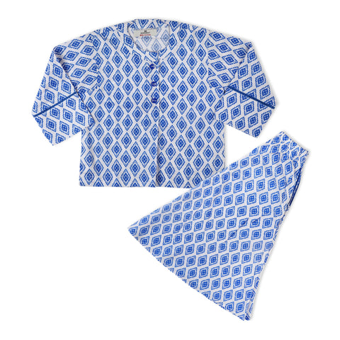 Eminent Girls Printed 2Pcs Shalwar Suit - Blue