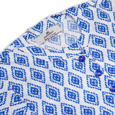Eminent Girls Printed 2Pcs Shalwar Suit - Blue