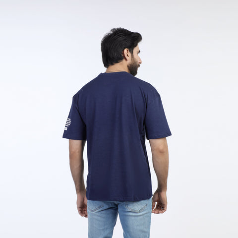 Eminent Men's Half Sleeves T-Shirt - Navy Blue