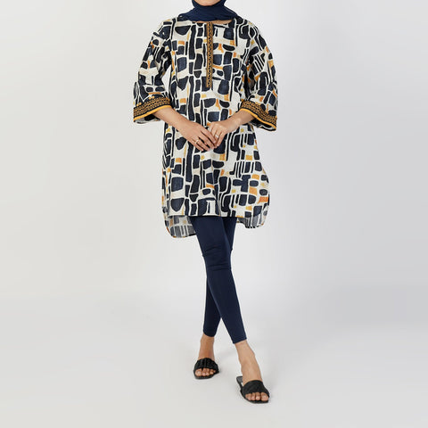 Monochrome Abstract Kurti – Edgy & Effortless, Women Ready Kurtis, Eminent, Chase Value