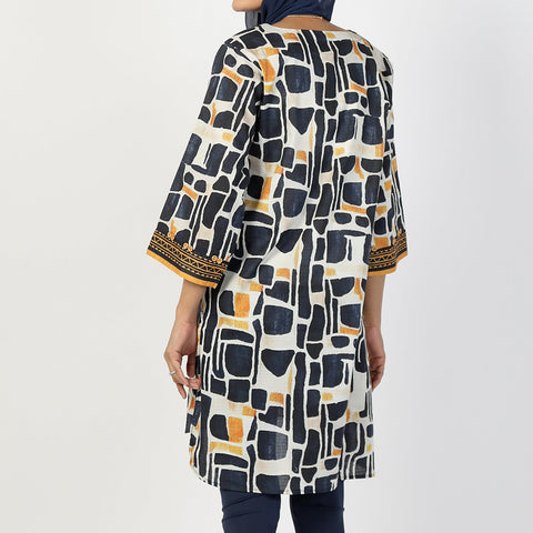 Monochrome Abstract Kurti – Edgy & Effortless, Women Ready Kurtis, Eminent, Chase Value