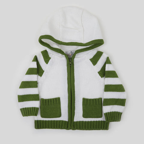 Eminent Newborn Boys Sweater - Green & White, Newborn Boys Winterwear, Eminent, Chase Value