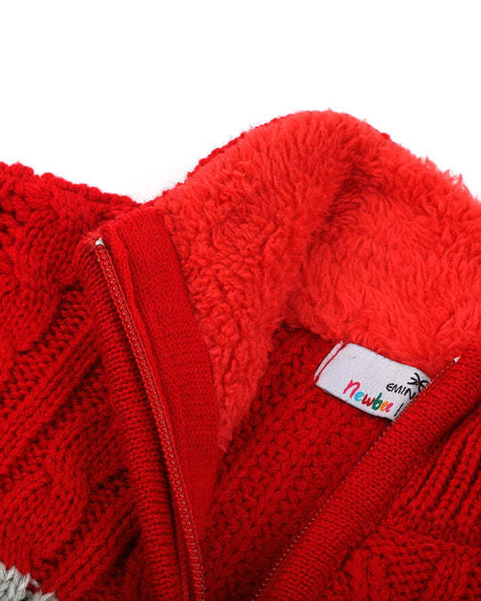 Eminent Newborn Boys Sweater - Red & Navy Blue, Newborn Boys Winterwear, Eminent, Chase Value