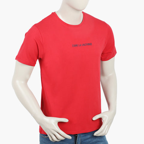 Eminent Men's Round Neck Half Sleeves Printed T-Shirt - Red, Men's T-Shirts & Polos, Eminent, Chase Value