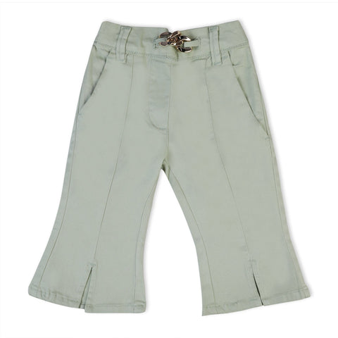 Eminent Girls Cotton Capri Pant - Green