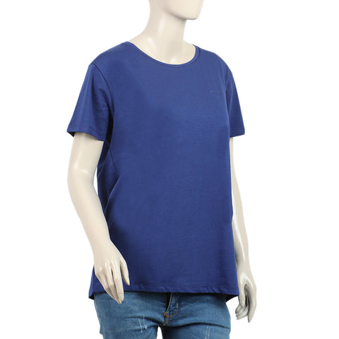 Eminent Women's Half Sleeves Printed T-Shirt - Navy Blue