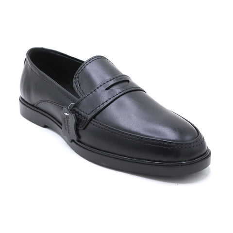 Eminent Men's Black Calf Leather Causal Loafers, Men's Casual Shoes, Eminent, Chase Value