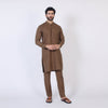 Eminent Men's Trim Kurta Pajama - Brown