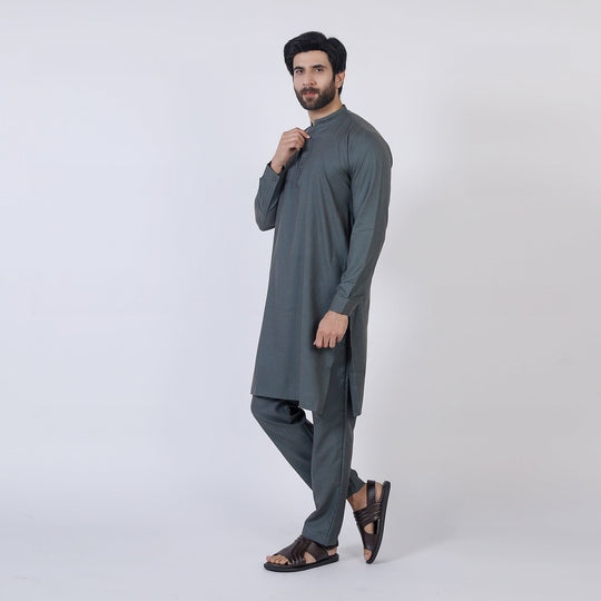 Eminent Men's Embroidered Kurta Pajama Suit - Green, Men's Shalwar Kameez, Eminent, Chase Value