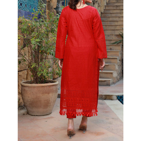 Eminent Cotton Lawn Schiffli & Chikankari Unstitched 2Pcs Suit - 12, Women, 3Pcs Shalwar Suit, Eminent, Chase Value