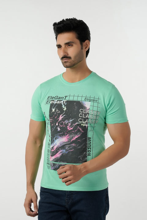 Eminent Men's Round Neck Half Sleeves Printed T-Shirt
