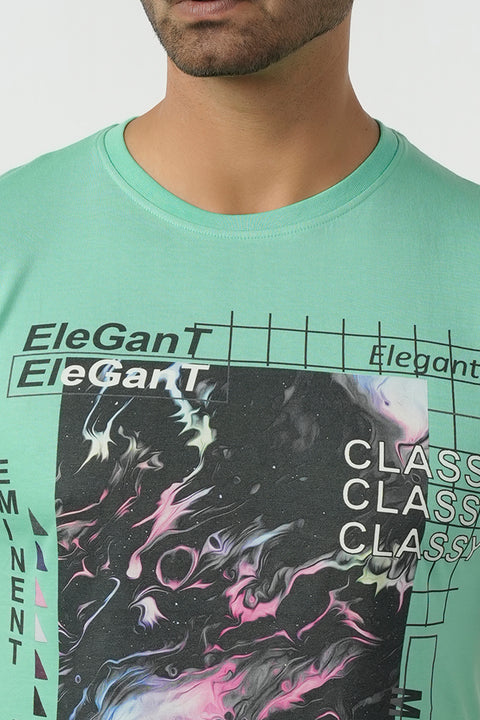 Eminent Men's Round Neck Half Sleeves Printed T-Shirt