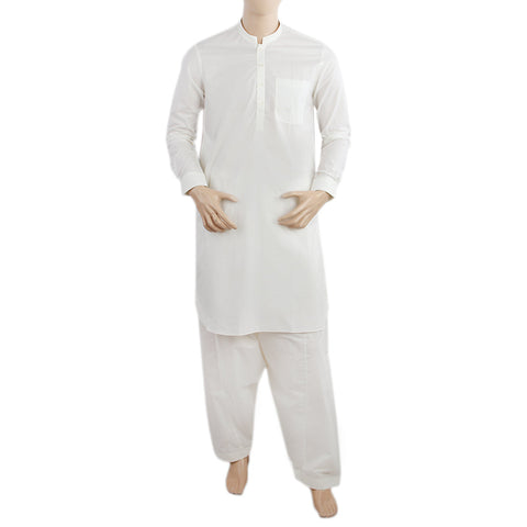 Men's Eminent Trim Fit Shalwar Suit - Off White, Men's Shalwar Kameez, Eminent, Chase Value