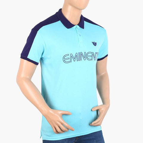 Men's Eminent Half Sleeves Polo T-Shirt - Cyan, Men's T-Shirts & Polos, Eminent, Chase Value