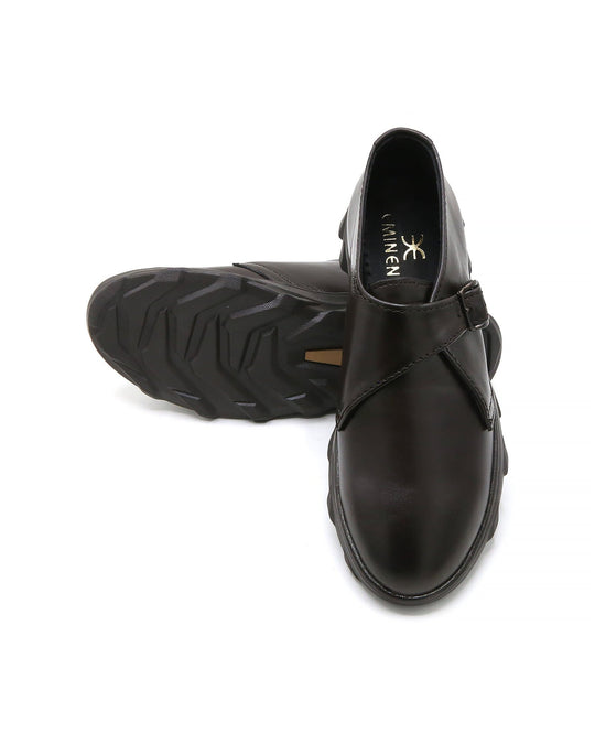 Eminent Casual Leather Shoes With Buckle - Coffee, Men's Casual Shoes, Eminent, Chase Value