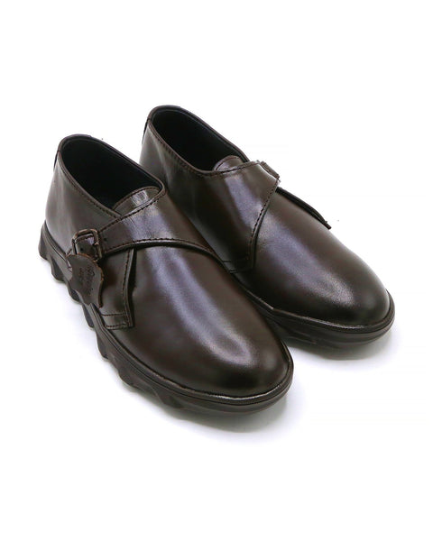 Eminent Casual Leather Shoes With Buckle - Coffee, Men's Casual Shoes, Eminent, Chase Value