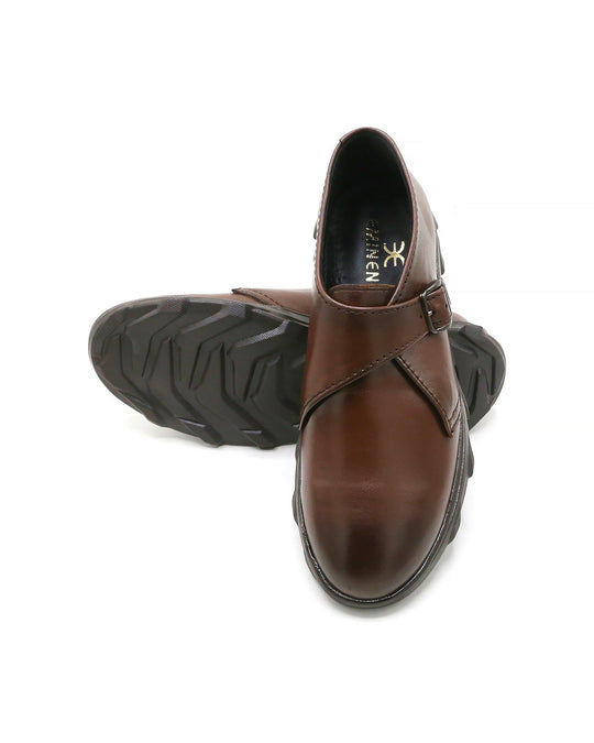 Eminent Casual Leather Shoes With Buckle - Mustard, Men's Casual Shoes, Eminent, Chase Value