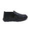 Eminent Black Casual Loafers for Men – Textured Faux Leather