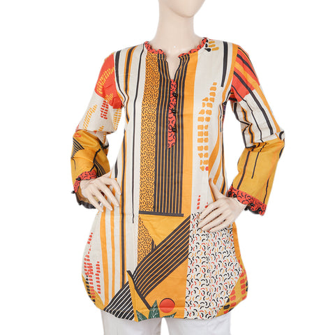 Women's Digital Printed Kurti - Orange, Women, Ready Kurtis, Eminent, Chase Value