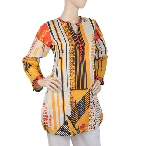 Women's Digital Printed Kurti - Orange, Women, Ready Kurtis, Eminent, Chase Value