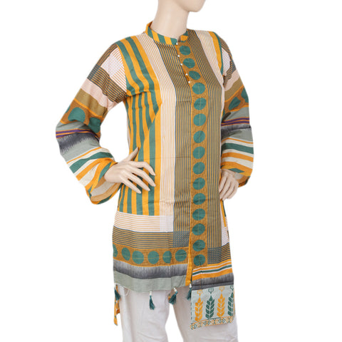 Women's Digital Printed Kurti - Green, Women, Ready Kurtis, Eminent, Chase Value