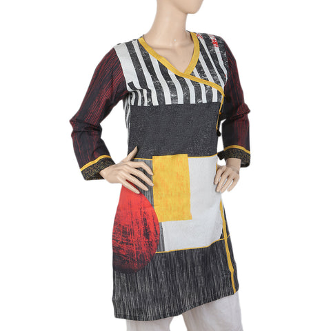 Women's Digital Printed Kurti - Black, Women, Ready Kurtis, Eminent, Chase Value