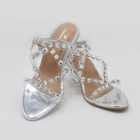 Eminent Women's Heel Sandal - Silver