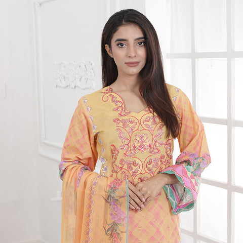 Eminent Digital Embroidered Un-Stitched 3 pcs suit - 10, Women, 3Pcs Shalwar Suit, Eminent, Chase Value